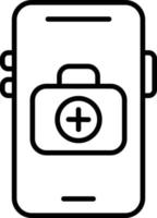 Mobile Medical Icon Style vector