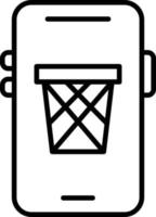 Mobile Bin Icon Style vector