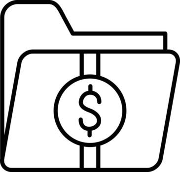 estilo de icono de carpeta vector