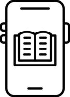 Mobile Ebook Icon Style vector