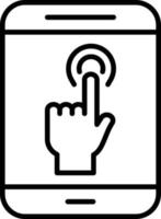 Touch Screen Icon Style vector