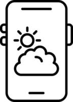 Mobile Weather Icon Style vector