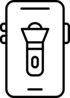 Mobile Torch Icon Style vector