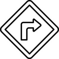 Turn Right Icon Style vector