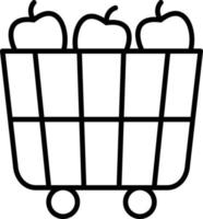 Fruit Cart Icon Style vector