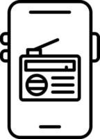 Mobile Radio Icon Style vector