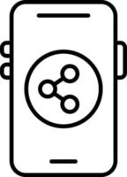 Mobile Share Icon Style vector