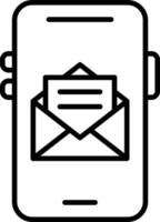 Mobile Mail Icon Style vector