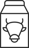 estilo de icono de leche vector