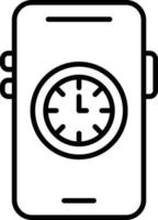 Mobile Clock Icon Style vector