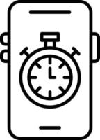 Mobile Stopwatch Icon Style vector