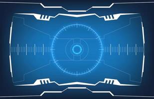 gráfico de usuario digital. panel de control de alta tecnología. diseño de pantalla de interfaz hud vectorial futurista. pantalla de vista de tecnología de realidad virtual de ciencia ficción vector