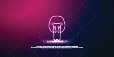 animal digital concept, particle style design. Wireframe lightweight connection structure,banner, logo, label and poster, Vector illustration