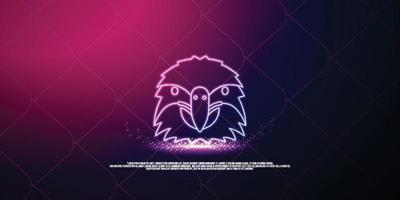 animal digital concept, particle style design. Wireframe lightweight connection structure,banner, logo, label and poster, Vector illustration