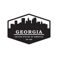 georgia skyline silhouette vector logo