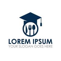 vector de educación alimentaria, logotipo de la universidad