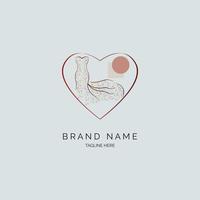 wedding dress logo design template line style for brand or company and other vector