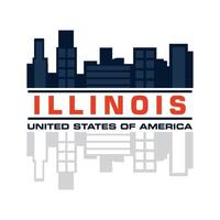 Illinois Skyline Vector , Chicago Skyscraper Logo