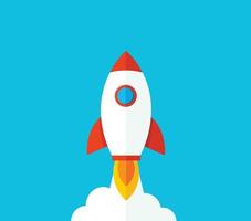 rocket launch. start-up symbol  vector illustration