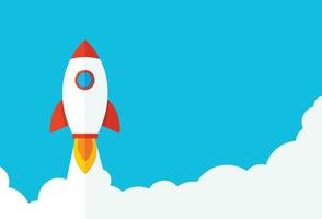 rocket launch. start-up symbol  vector illustration