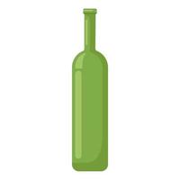 glass green bottle Cartoon vector illustration isolated object