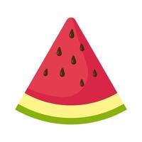 fruit sliced water melon Cartoon vector illustration isolated object