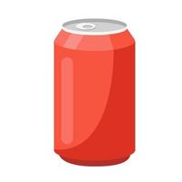 botella de lata roja ilustración vectorial de dibujos animados objeto aislado vector
