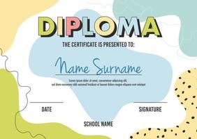 Diploma certificate concept template vector