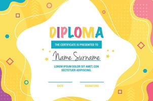 Diploma certificate concept template vector