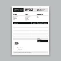 Invoice business paper template vector