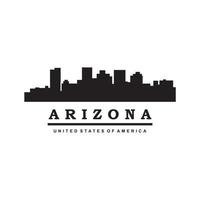 Arizona Skyline Silhouette Vector , Usa Skyscraper Logo