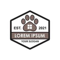 logotipo de cuidado de mascotas, logotipo veterinario vector