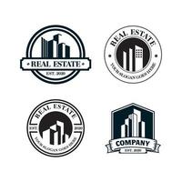 un conjunto de vectores de construcción, un conjunto de logotipos inmobiliarios