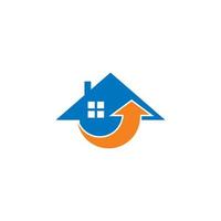 logotipo de bienes raíces, logotipo de casa de alquiler vector