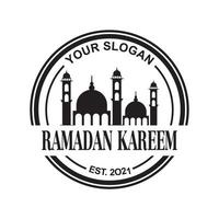 vector de ramadán, vector de logotipo de mezquita