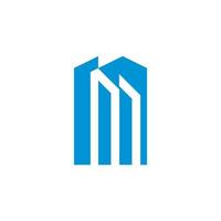 logotipo inmobiliario, logotipo de construcción de edificios vector