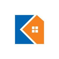 logotipo interior, logotipo de la casa abstracta vector