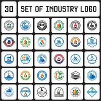 a set of oil industry logo , a set of industrial logo