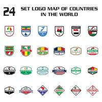 set of country map vector , set of map logo