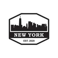 New York Skyline Silhouette Vector , Usa Skyscraper Logo