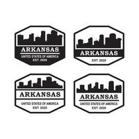 arkansas skyline silhouette vector logo