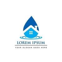 house water logo , real estate logo vector
