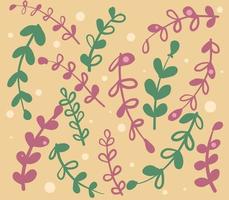 Pattern with twigs. Botanical illustration. For printing on textiles, wallpaper. vector