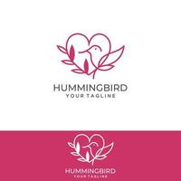 Humming bird colorful logo Vector