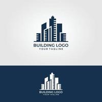 Abstract building structure logo design real estate, architecture, construction vector