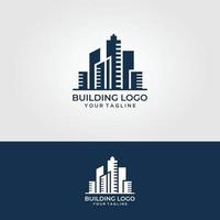 estructura de edificio abstracto diseño de logotipo bienes raíces, arquitectura, construcción vector