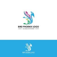 Phoenix logo desain Template. Ilustrasi Vektor vector