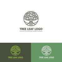 Abstract vibrant tree logo design, root vector - Tree of life logo design inspiration isolated on white background.