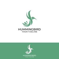 Humming bird colorful logo Vector