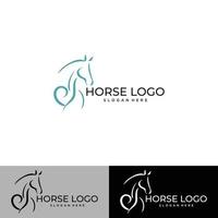 Fast speed horse logo design vector